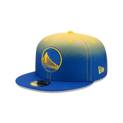 Blue Golden State Warriors Hat - New Era NBA Back Half 59FIFTY Fitted Caps USA8047695